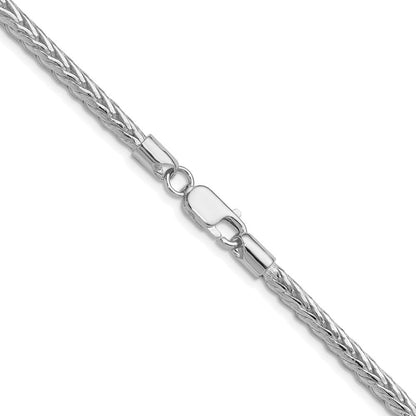 Sterlingsilber Rhodiniert 3.8mm Diamantiert Rund Franco 30 Zoll Kette