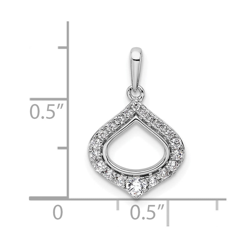 14K Weißgold Diamant-Anhänger im Vintage-Stil, 0,25 ct