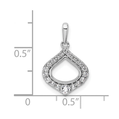 14K Weißgold Diamant-Anhänger im Vintage-Stil, 0,25 ct