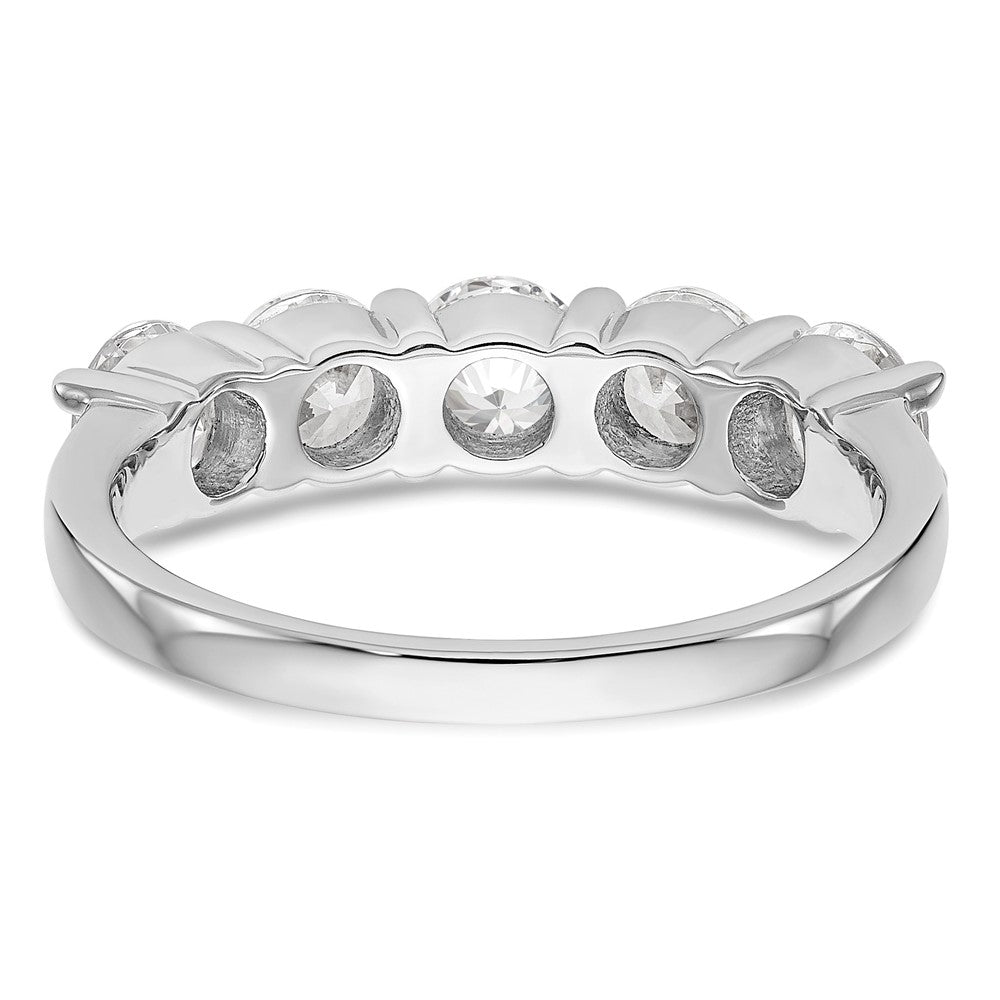 True Origin 14K Weißgold 1 7/8 Karat Im Labor Gezüchtet Diamant Vs+ F+ Komplett Rund Five Stein Ring