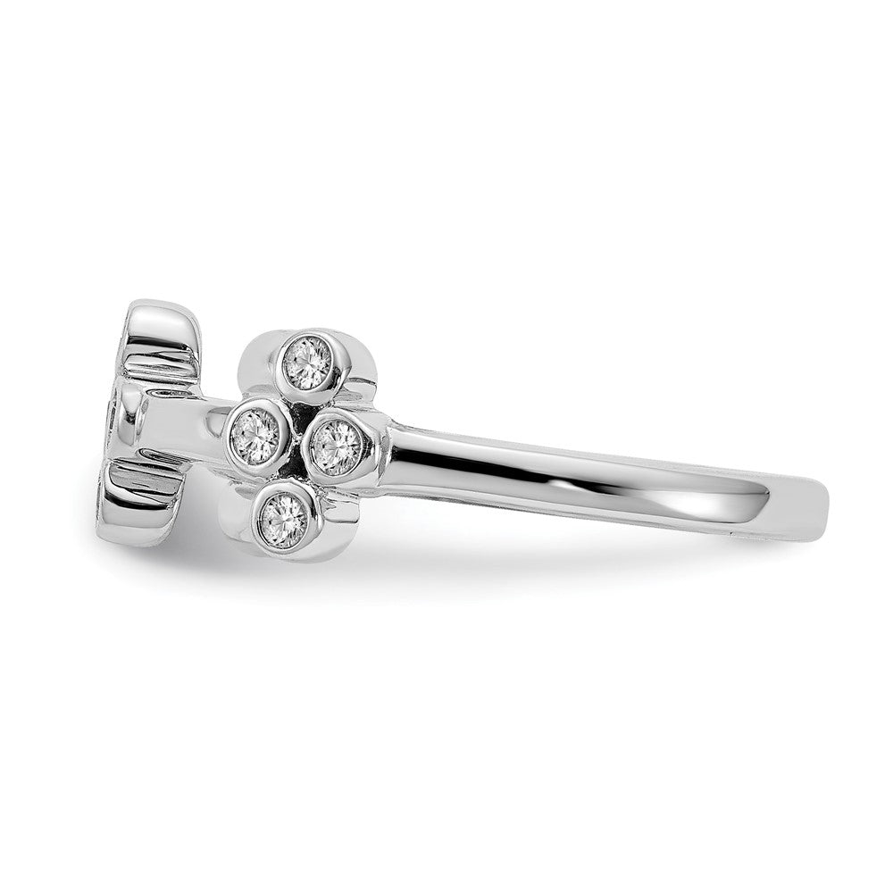 True Origin 14K Weißgold Fashion-Ring mit 0,2 ct. im Labor gezüchteten Diamanten VS+ F+ Bloom Complete