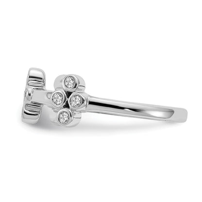 True Origin 14K Weißgold Fashion-Ring mit 0,2 ct. im Labor gezüchteten Diamanten VS+ F+ Bloom Complete