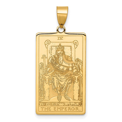 14K Gelbgold The Emperor Tarot Card Anhänger
