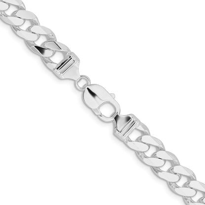 Sterlingsilber Rhodiniert 11mm Panzer 28 Zoll Kette