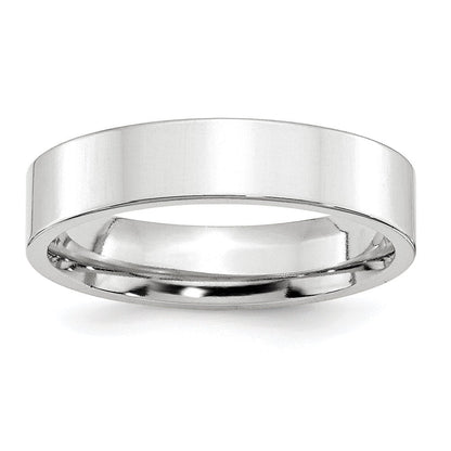 Platin 5mm Poliert Flach Ehering Ring
