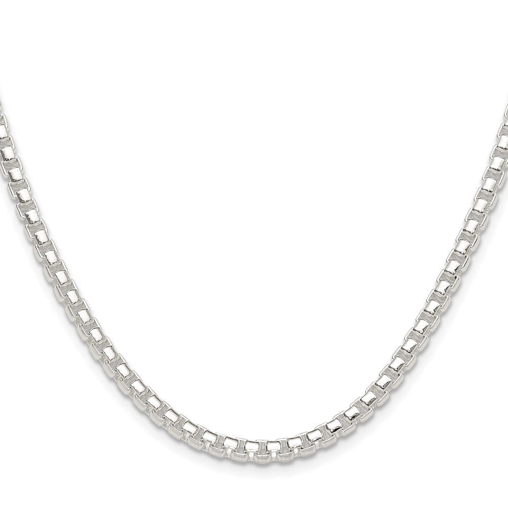 Sterlingsilber Poliert 4mm Rund Venezianer 30 Zoll Kette