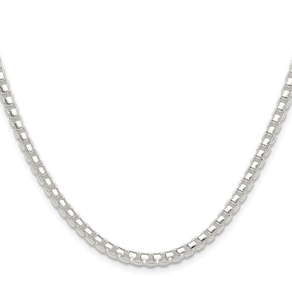 Sterlingsilber Poliert 4mm Rund Venezianer 30 Zoll Kette