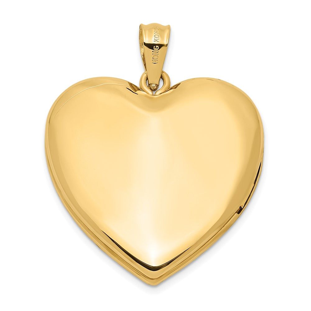 14K Gelbgold Diamant Stern Ash Halter 24mm Herz Medaillon