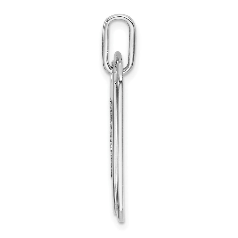 14K Weißgold Diamant-Erkennungsmarken-Charm mit Initiale „X“