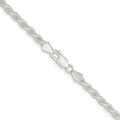 Sterlingsilber Rhodiniert 4.5mm Massiv Kordel 30 Zoll Kette