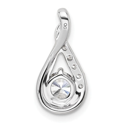 14K Weißgold Komplett 5/8 Karat Diamant Tropfen Kette Anhänger