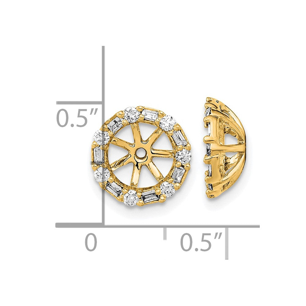 585 Gelbgold Diamant-Kreis-Ohrring-Jackets, 0,33 ct