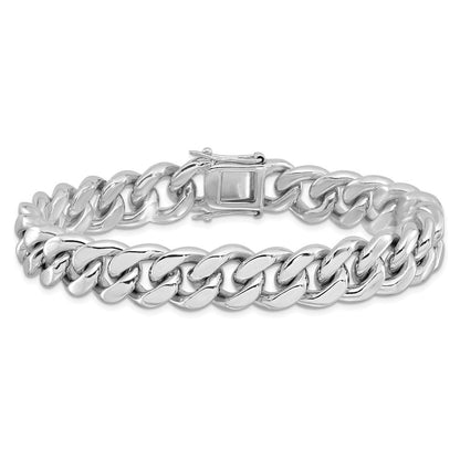 Sterlingsilber Rhodiniert Panzer Glieder Herren Gliederarmband