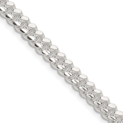 Sterlingsilber Poliert 5.7mm Gewölbt Panzer 26 Zoll Kette