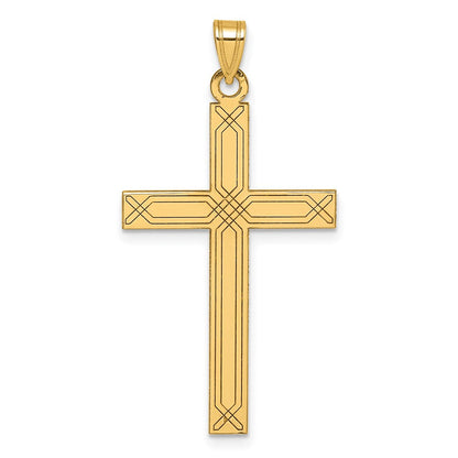 14K Gelbgold Kreuz Anhänger
