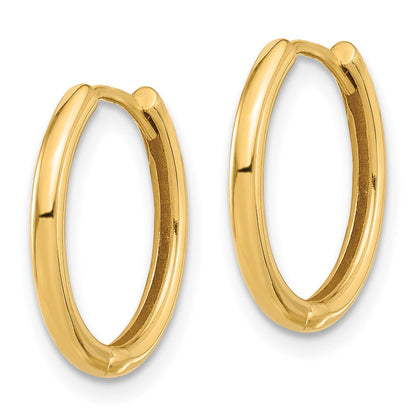 14K Gelbgold Poliert Klappbar Creolen