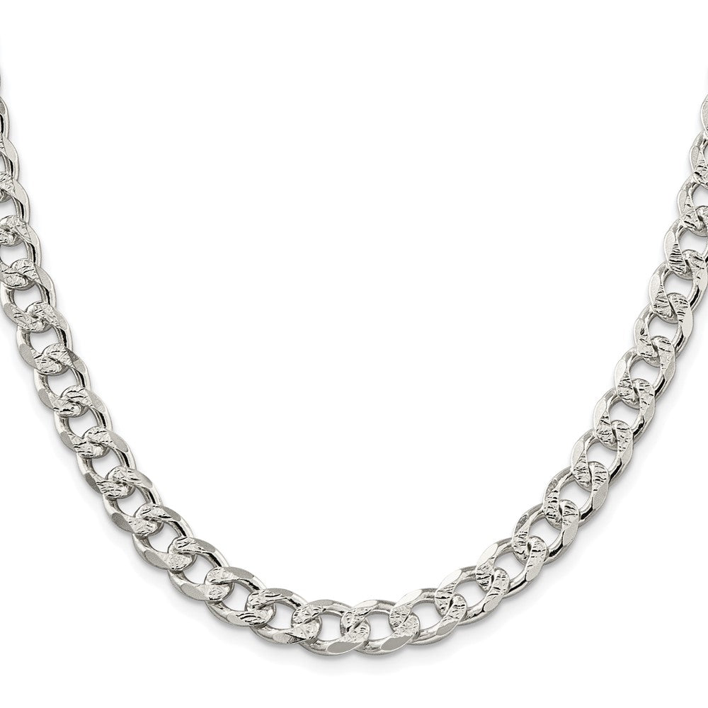 Sterlingsilber Rhodiniert 8.3mm Pavé‚ Panzer 26 Zoll Kette