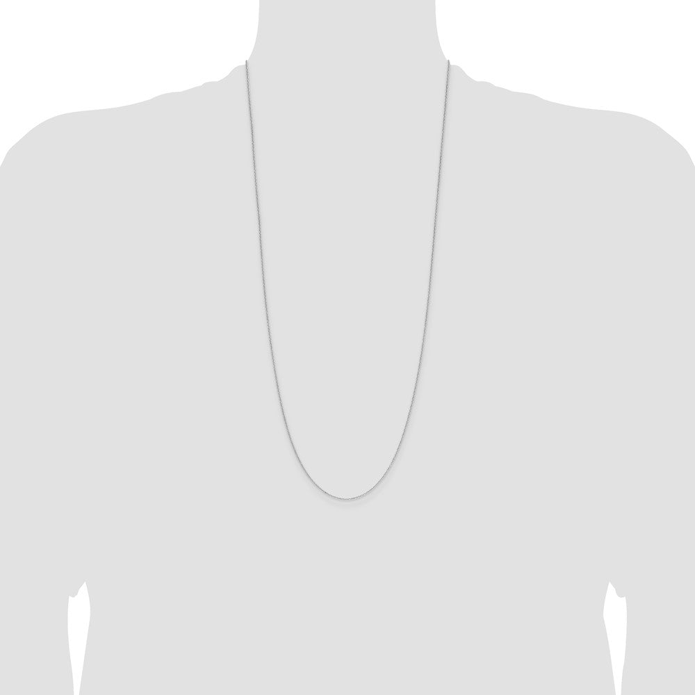 14K Weißgold 1.0mm Diamantiert Forzantine Ankerkette Halskette