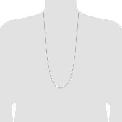 14K Weißgold 1.0mm Diamantiert Forzantine Ankerkette Halskette