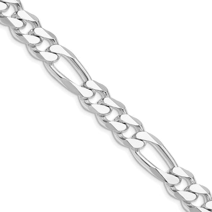 Sterlingsilber Rhodiniert 10.75mm Figaro Halskette