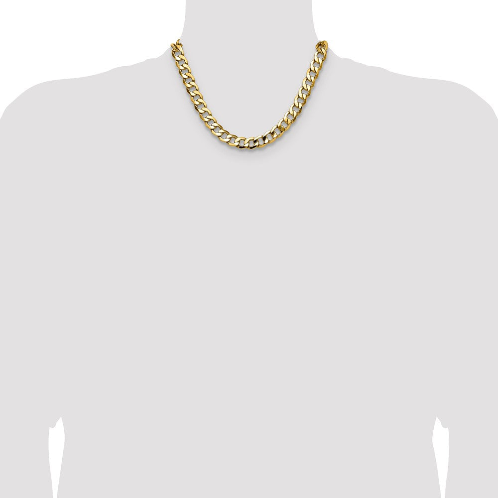 14K Gelbgold 11.3mm Halbmassiv Panzer Halskette