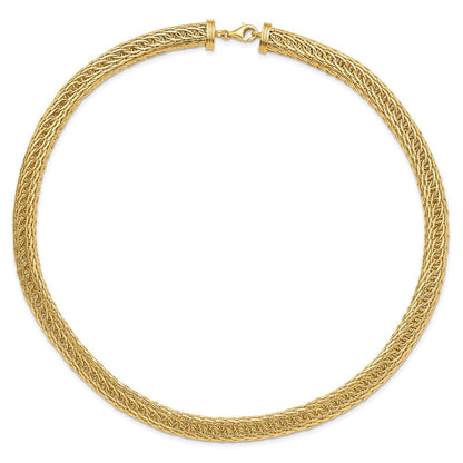 14K Gelbgold Poliert 8.00mm Fantasie Multi-link 18 Zoll Halskette