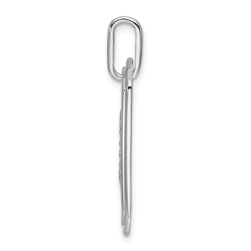 14K Weißgold Diamant-Buchstaben-Charm "C" Erkennungsmarke