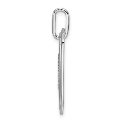 14K Weißgold Diamant-Buchstaben-Charm "C" Erkennungsmarke