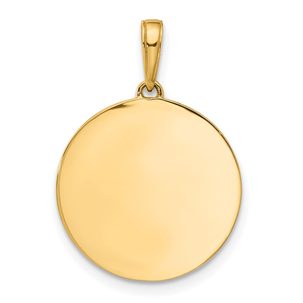 14K Gelbgold und Rhodium diamantgeschliffener „It's a Girl“-Anhänger
