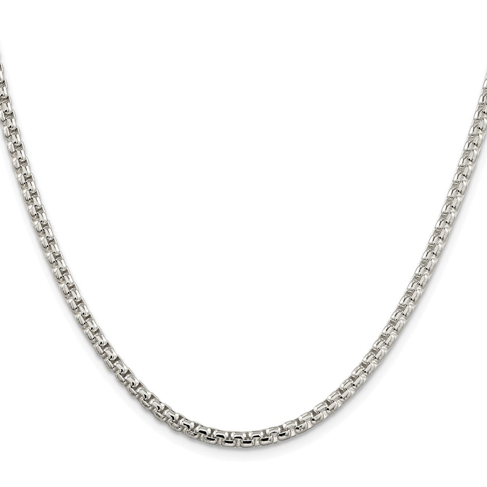 Sterlingsilber Rhodiniert 3.6mm Rund Venezianer 30 Zoll Kette