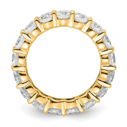 14K Gelbgold Poliert Größe 4.5 Shared Krappen 3 Karat Diamant Komplett Memoire Ehering Ring