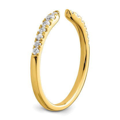 14K Gelbgold Ehering mit im Labor gezüchteten Diamanten, 0,25 ct., VS+ F+, True Origin, komplett