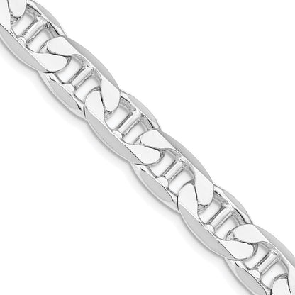 Sterlingsilber Rhodiniert 9.5mm Flach Anker Halskette