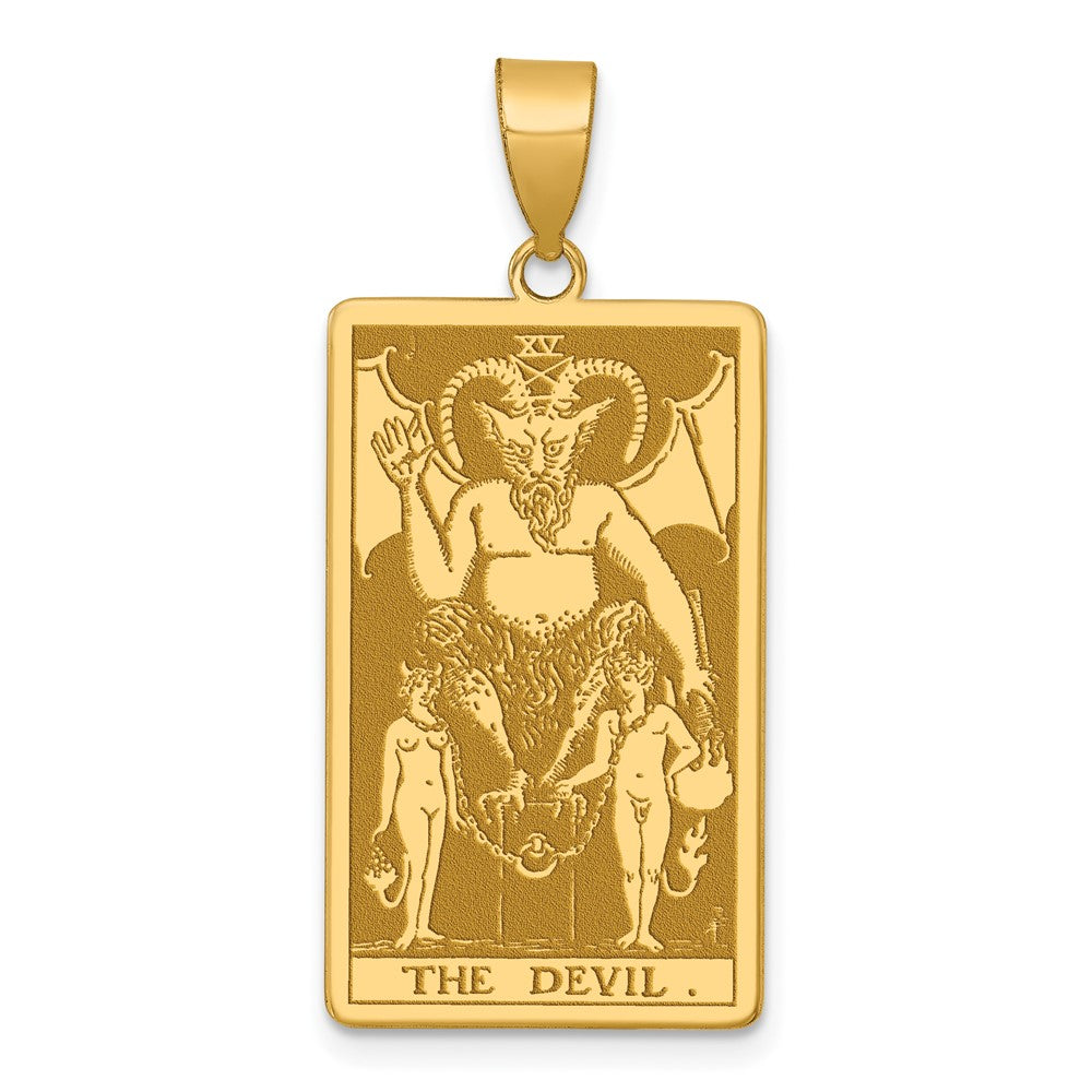 14K Gelbgold The Devil Tarot Card Anhänger