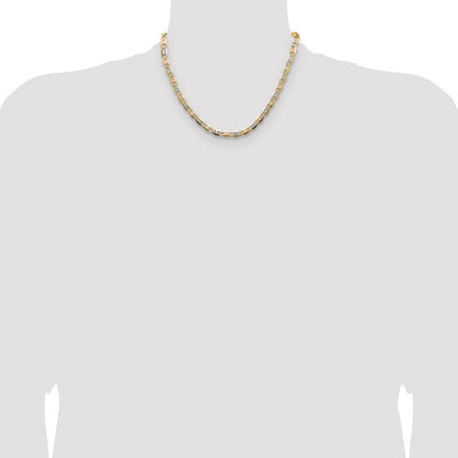 14K Tricolor Gold 6.1mm Tricolor Gold Pavé‚ Valentino Halskette