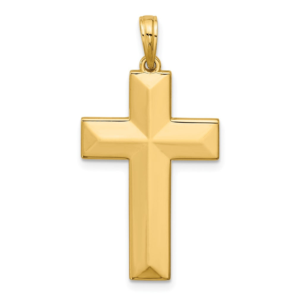 14K Gelbgold Polierter Kreuz-Anhänger