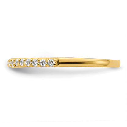 14K Gelbgold 1/5 Karat Diamant Contoured Komplett Ehering Ring
