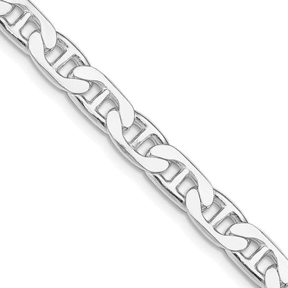 Sterlingsilber Rhodiniert 6.5mm Flach Anker Halskette