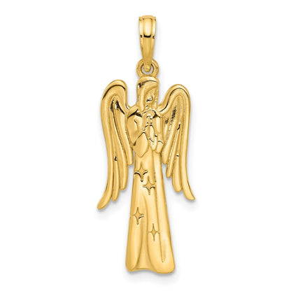 14K Gelbgold Fancy-Engel-Charm