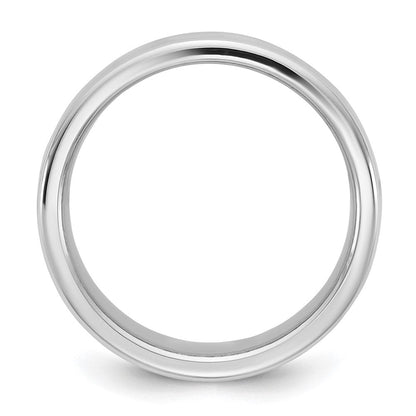 14K Weißgold 9 mm Europäischer Ehering mit Komfort-Passform