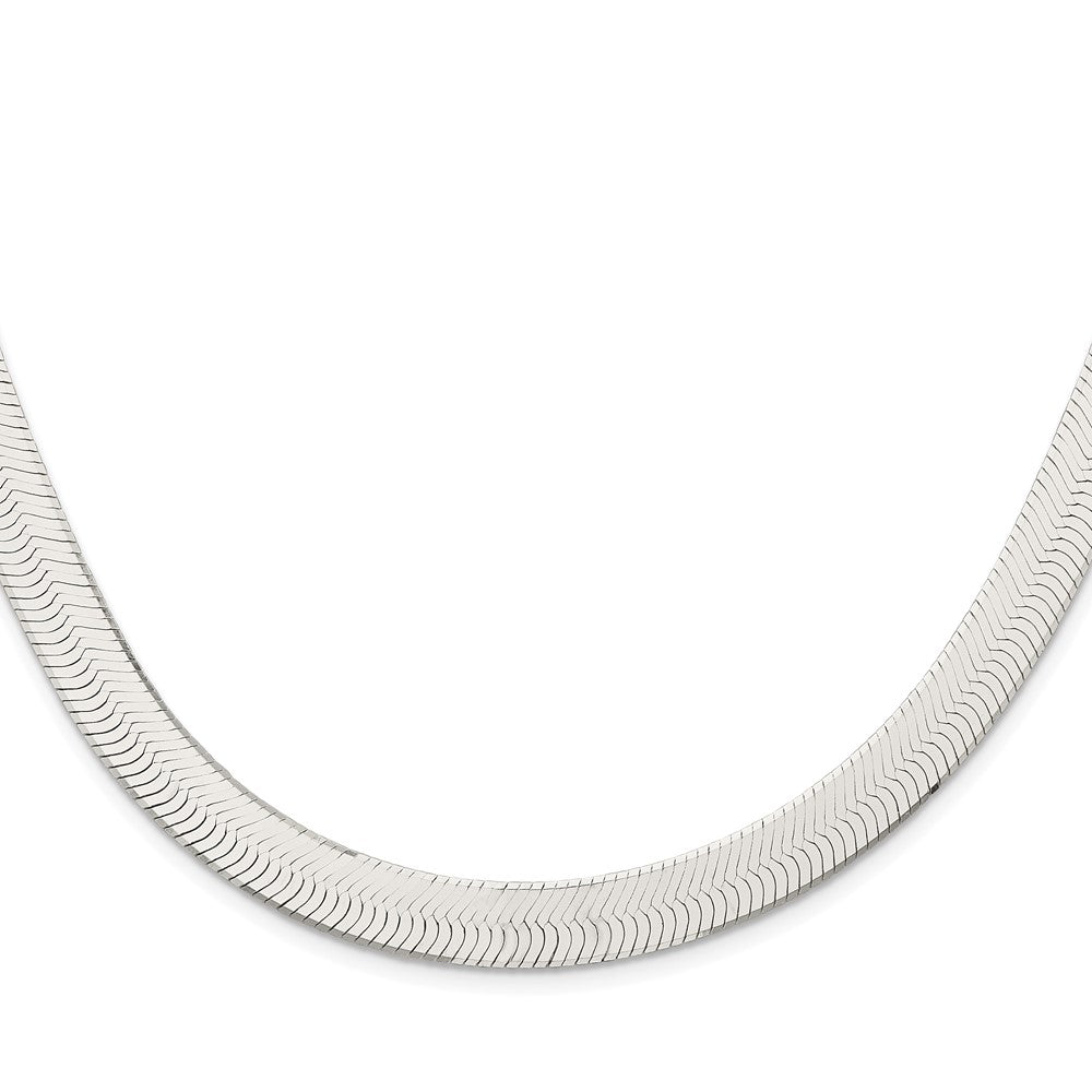 Sterlingsilber Rhodiniert 10.5mm Magic Fischgrät Halskette