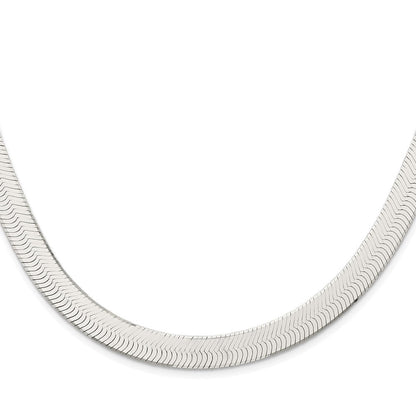 Sterlingsilber Rhodiniert 10.5mm Magic Fischgrät Halskette