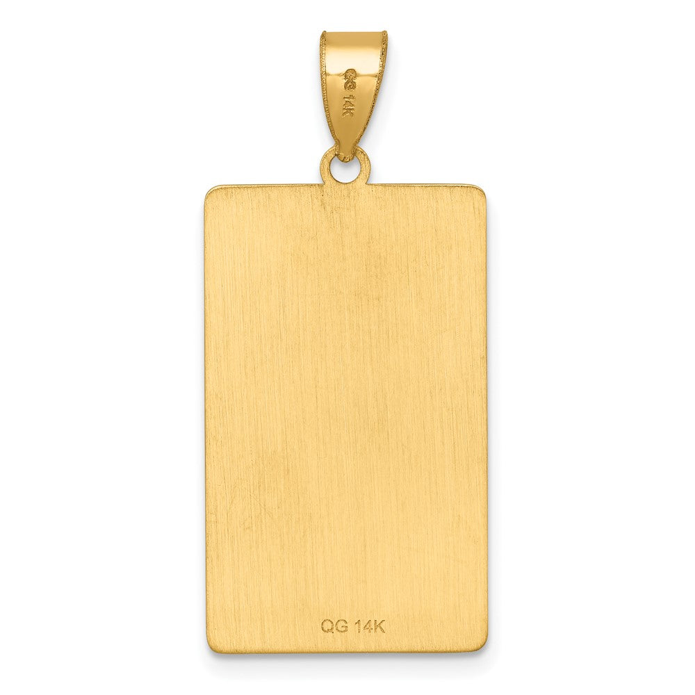 14K Gelbgold Rad Of Fortune Tarot Card Anhänger