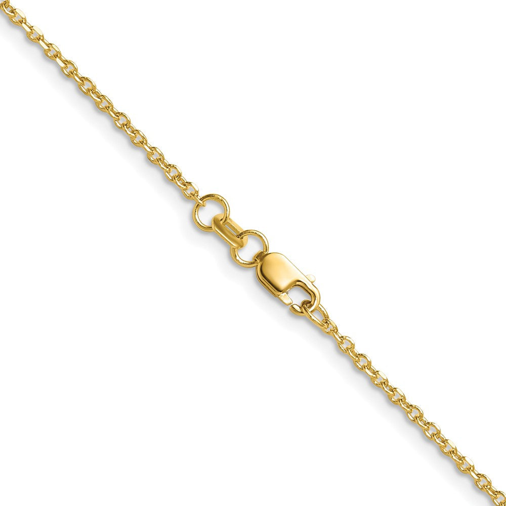 14K Gelbgold 1.4mm Diamantiert Forzantine Ankerkette Halskette