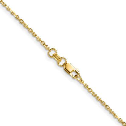 14K Gelbgold 1.4mm Diamantiert Forzantine Ankerkette Halskette