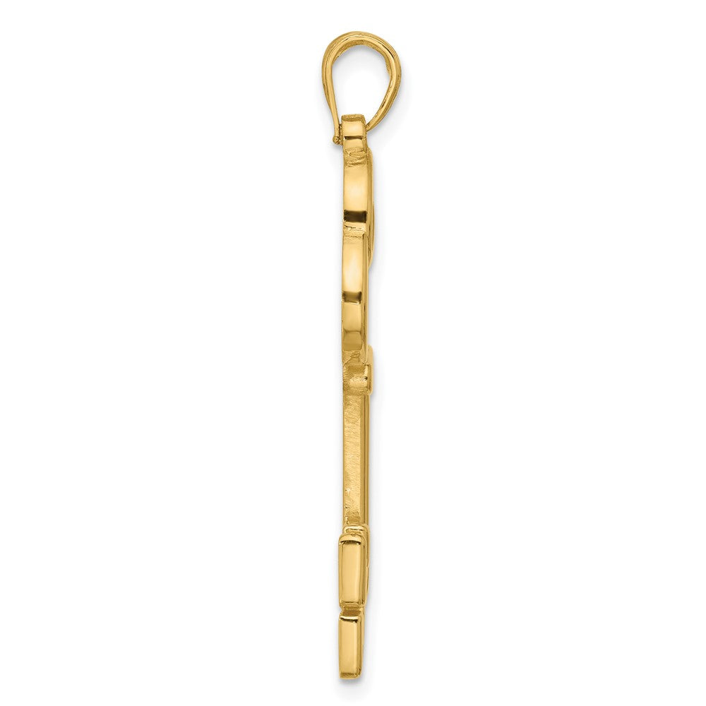 14K Gelbgold Polierter Fantasie-Schlüssel-Anhänger