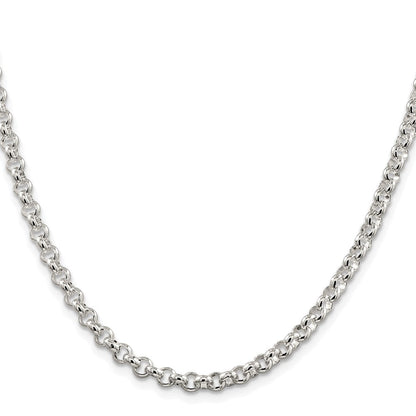 Sterlingsilber Rhodiniert 4.6mm Erbs 36 Zoll Kette