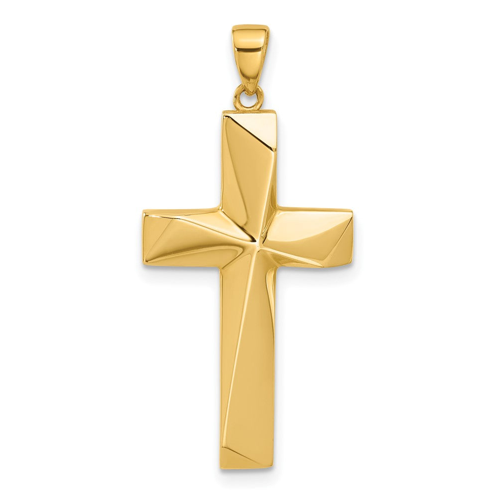 14K Gelbgold Polierter Kreuz-Anhänger