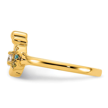 14K Weißgold Ehering mit natürlichen Diamanten