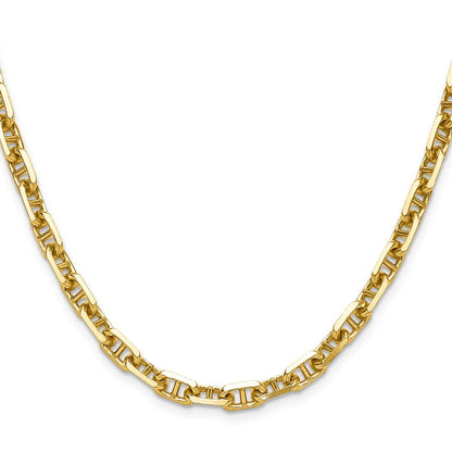 14K Gelbgold 5.7mm Diamantiert Marine Anker Halskette
